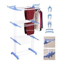 Folding Drying Rack Clothes Rack 3 Tiers Clothes Laundry With Wheels - 2