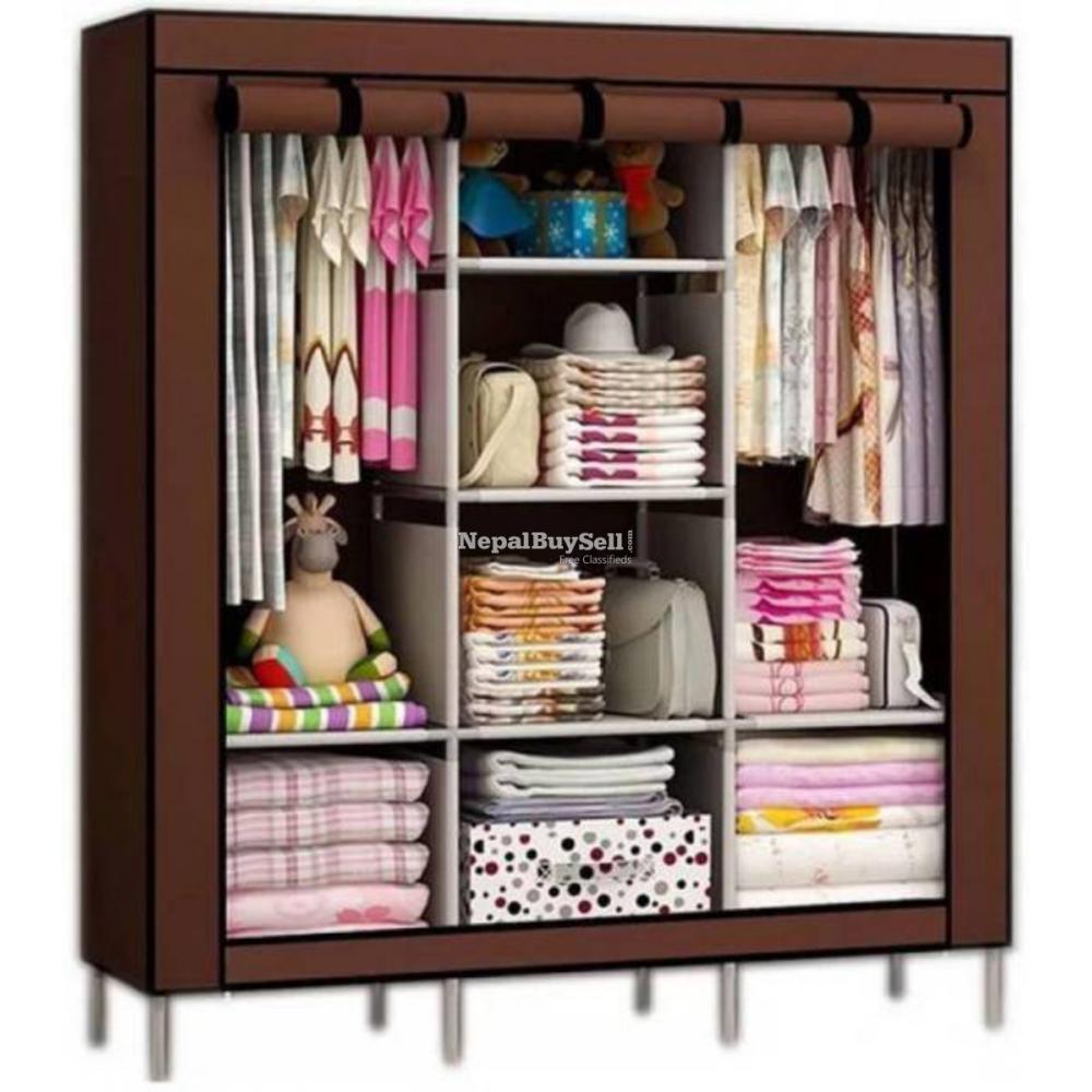 Foldable Clothes Closet Wardrobe Storage Rack Organizer Cabinet Cupboard - 1/1