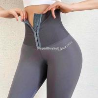 Girdle belly fitness pants women's outer wear training hip-lifting yoga pants autumn high waist