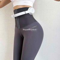 Girdle belly fitness pants women's outer wear training hip-lifting yoga pants autumn high waist