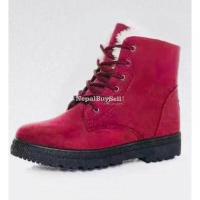 Suede Leather High Top Ankle Boots Winter Shoes