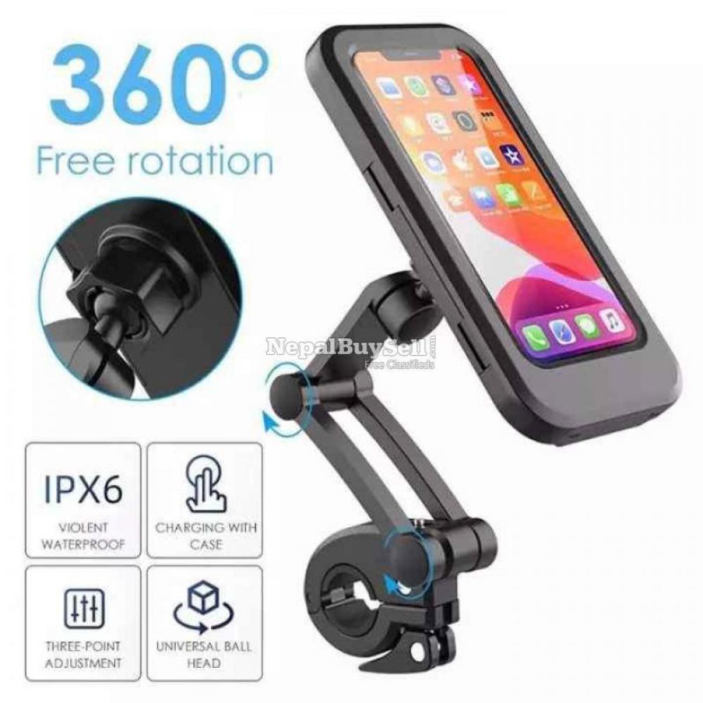 Waterproof Universal Bike Handlebar Mobile Holder - 1