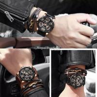 Mini focus unique design leather watch