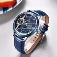 Reward blue learher automatic watch for men
