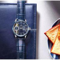 Reward blue learher automatic watch for men
