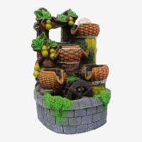 Artificial Water fountain Pot Waterfalls Decorated Jungle Theme Table Top Home Decor