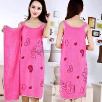 Bath skirt adult can wear bath towel microfber bathrobe printing swimming bath towel beach towel