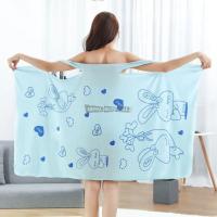 Bath skirt adult can wear bath towel microfber bathrobe printing swimming bath towel beach towel