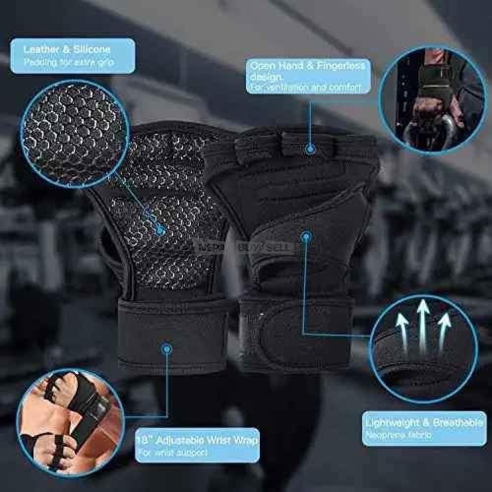 Sportneer Gym Gloves with Wrist Support Grip and Breathable Gym Glove Design Used for Weight Lifting - 5/5