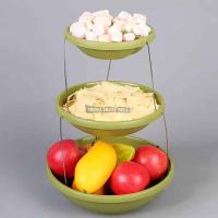 Cake Stand Fruits Snack Food Storage Tray Plates 3-Layer Plastic Plate Wedding Party Storage