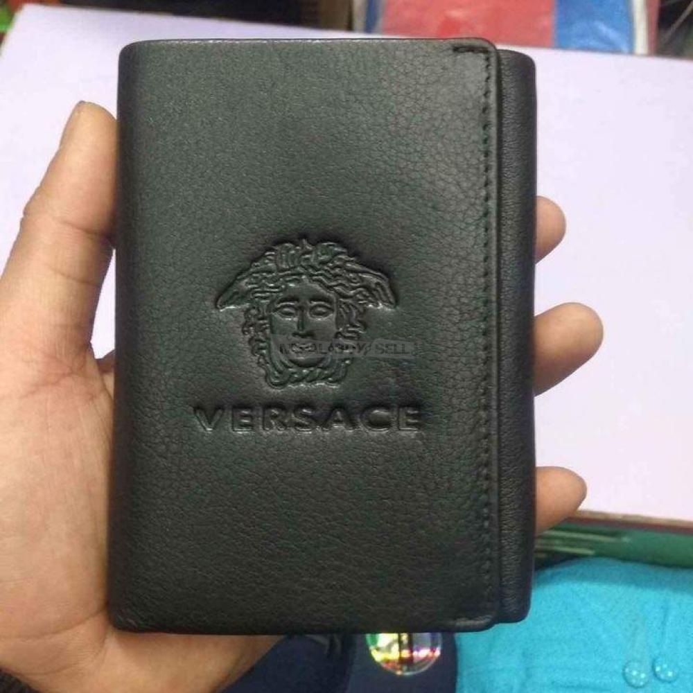 Versace genuine leather 3fold wallet - 1/6