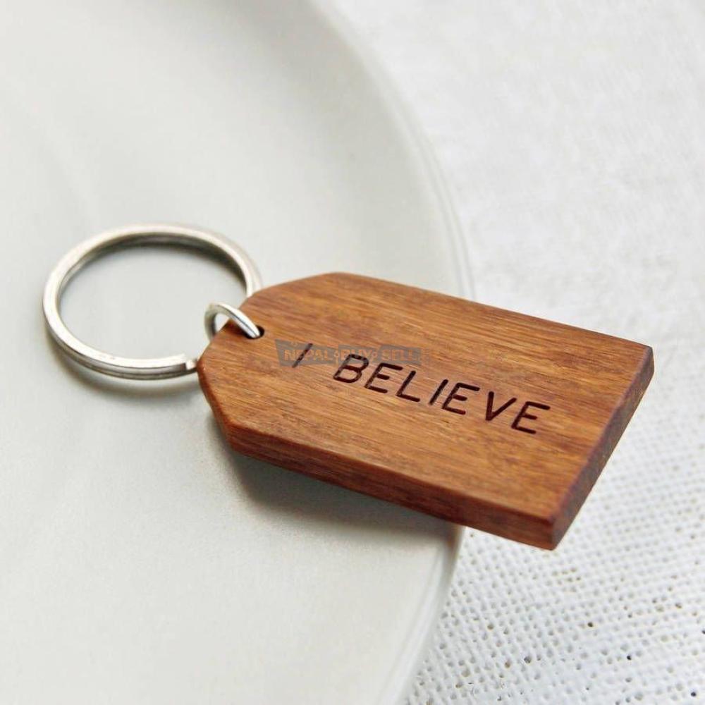 Engraved Wood Keychain - 4/5