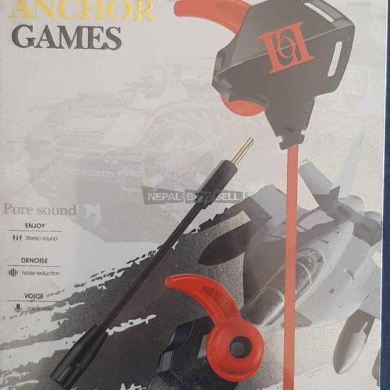 Gaming earphone pure stereo sound active noice cancellation - 1